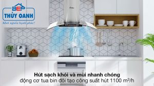 Máy hút mùi kính cong