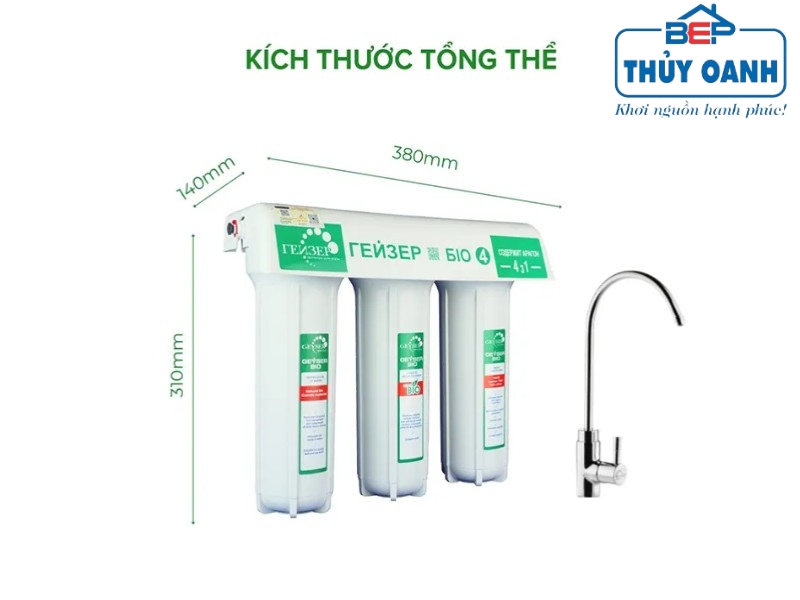 kích thước máy lọc nước